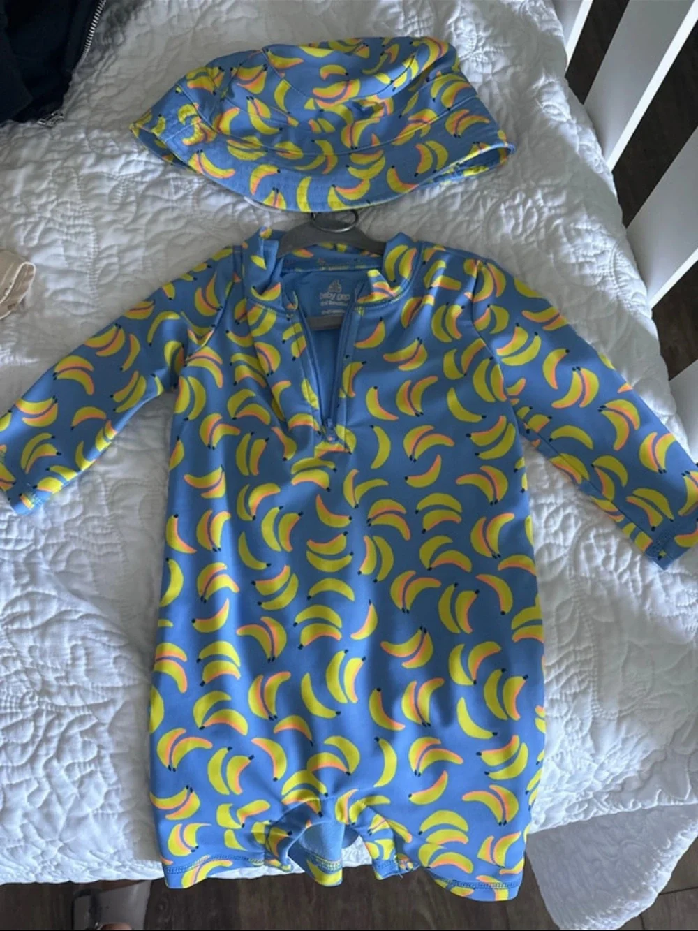 Baby One-Piece Swimsuit in Blue Banana Print by GAP